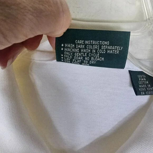 Vintage Augusta Masters‎ Embroidered Polo Shirt XL White Cotton Golf Preppy - Picture 9 of 9